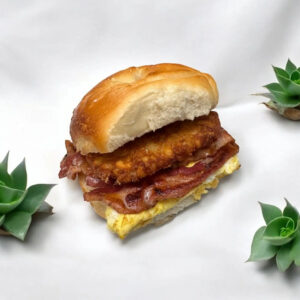 Bacon & Eggs with Cheese and a Hash Brown